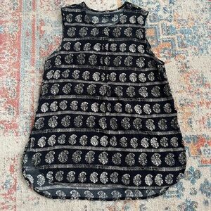 Madewell sleeveless block print silky top